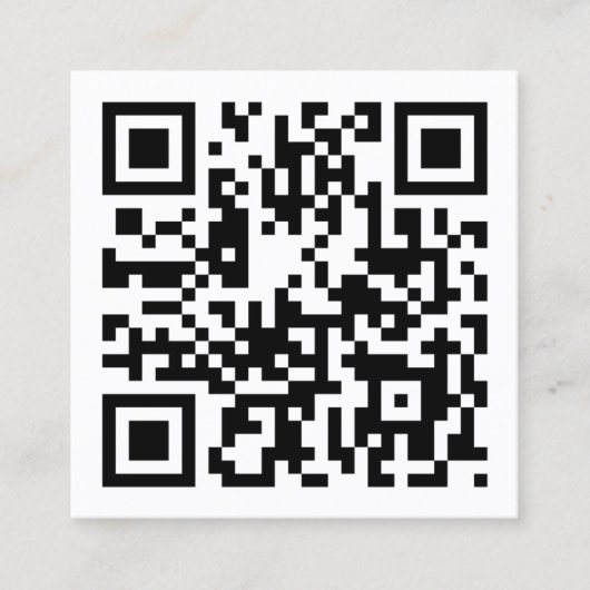 QR-code Modern minimalistisch Vierkante Visitekaartje (Voorkant)