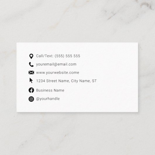 QR-code Modern minimalistisch Visitekaartje (Achterkant)