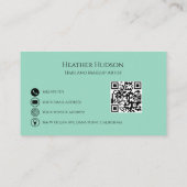 QR-code Modern Minimalistisch Visitekaartje (Achterkant)