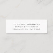 QR-code | Modern minimalistisch zuiver wit Mini Visitekaartje (Achterkant)