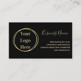 QR-code Modern Minimalistisch zwart goud Visitekaartje