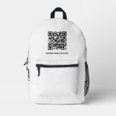 QR-code Modern minimalistische bedrijfspromotie Bedrukte Rugzak (Voorkant)