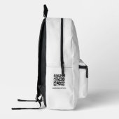 QR-code Modern minimalistische bedrijfspromotie Bedrukte Rugzak (Links)