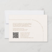 QR-code Modern minimalistische Boho-Arch RSVP-kaar RSVP Kaartje (Voorkant)