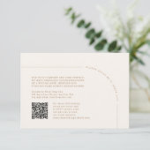 QR-code Modern minimalistische Boho-Arch RSVP-kaar RSVP Kaartje (Staand voorkant)