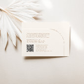 QR-code Modern minimalistische Boho-Arch RSVP-kaar RSVP Kaartje