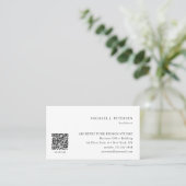 QR CODE Modern minimalistische professionele basis Visitekaartje (Staand voorkant)
