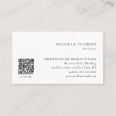 QR CODE Modern minimalistische professionele basis Visitekaartje (Voorkant)