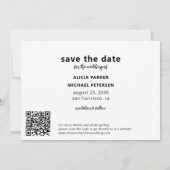 QR code modern photo funny casual wedding Save The Date (Achterkant)