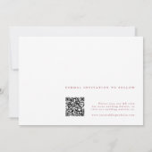 QR code Modern Photo Wedding Roos Gold Save The Date (Achterkant)