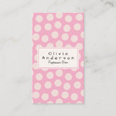 QR Code Modern Pink Quirky Unique Girly Trendy Visitekaartje (Voorkant)