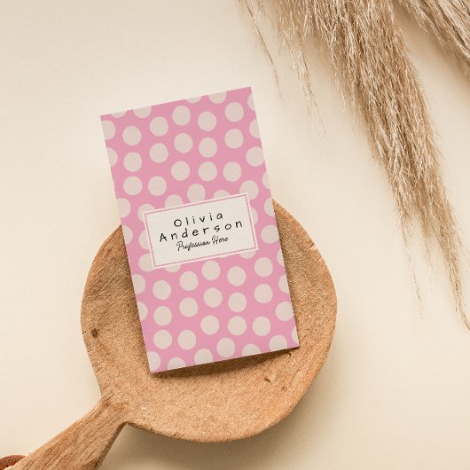 QR Code Modern Pink Quirky Unique Girly Trendy Visitekaartje