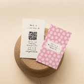 QR Code Modern Pink Quirky Unique Girly Trendy Visitekaartje