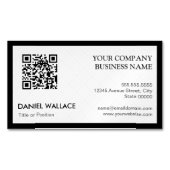 QR-code - Modern Professional Black White Magnetisch Visitekaartje (Voorkant)