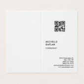 QR Code Modern Professioneel Exclusief Visitekaartje (Buitenkant ongevouwen)