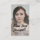 QR CODE modern professioneel model foto Visitekaartje (Voorkant)