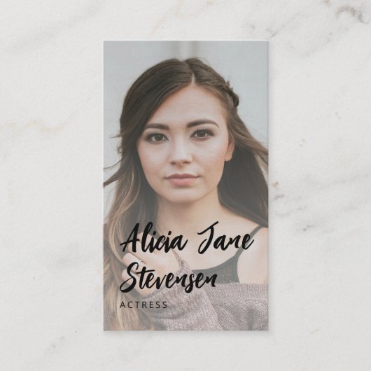 QR CODE modern professioneel model foto Visitekaartje (Voorkant)