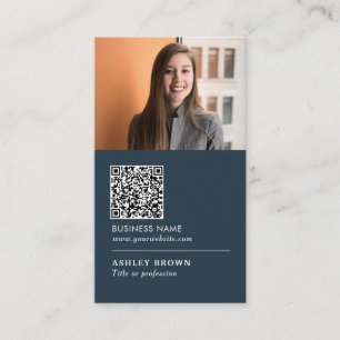 QR-code Modern professioneel onroerend goed foto B Visitekaartje