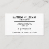 QR Code Modern Professioneel Zwart Wit Logo Visitekaartje (Achterkant)