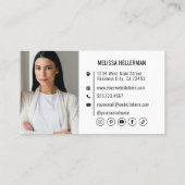 QR Code Modern Professionele Foto Uw Logo Visitekaartje (Achterkant)