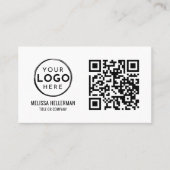 QR Code Modern Professionele Foto Uw Logo Visitekaartje (Voorkant)