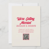 QR Code Modern Rood Kleurrijke Leuke grillige brui Kaart (Achterkant)