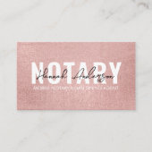 QR-code | Modern Roos Gold Mobile Notaris Publiek Visitekaartje (Voorkant)