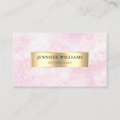 QR Code Modern Roos Goud Glitter Roze Meisje Visitekaartje (Voorkant)