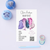 QR-code Modern schoonheidsstaal Makeup artiest Flyer (Enkel)