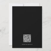 QR Code Modern Script Bruiloft Kaart (Achterkant)