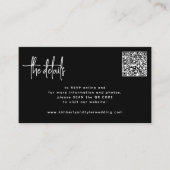 QR CODE modern script RSVP details bruiloft Informatiekaartje (Voorkant)
