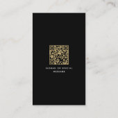 QR Code Modern Shadow Monogram Stijlvol Trendy Coo Visitekaartje (Achterkant)