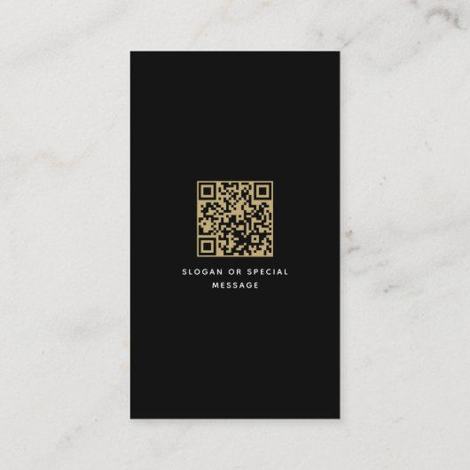 QR Code Modern Shadow Monogram Stijlvol Trendy Coo Visitekaartje (Achterkant)
