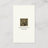 QR Code Modern Shadow Monogram Stijlvol Trendy Coo Visitekaartje (Achterkant)