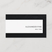 QR Code Modern Slank Zwart Wit Professioneel Visitekaartje (Voorkant)