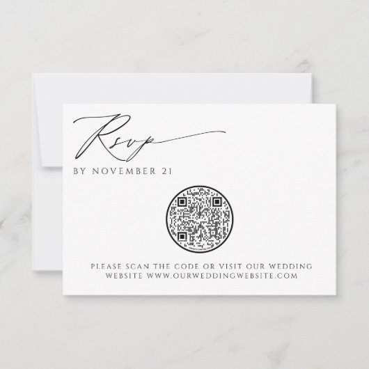 QR-code Modern Sophisticn Wedding RSVP (Voorkant)