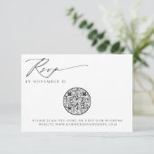 QR-code Modern Sophisticn Wedding RSVP (Staand voorkant)