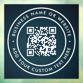 QR Code | Modern Stijl Scanbaar Raamsticker (Vel 3)