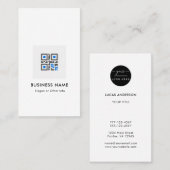 QR-code modern, stijlvol, goudscannbaar netwerk B Visitekaartje (Voorkant / Achterkant)