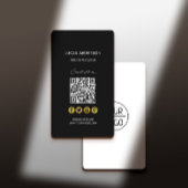 QR-code modern, stijlvol, goudscannbaar netwerk B Visitekaartje