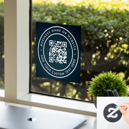 QR-code | Modern stijlvol scanbaar Raamsticker (Kantoor)