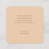 QR Code Modern Terracotta Appointcard Vierkante Visitekaartje (Achterkant)