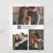 QR Code Modern Vellum Overlay Script 4 Foto Save The Date (Achterkant)