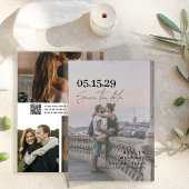 QR Code Modern Vellum Overlay Script 4 Foto Save The Date