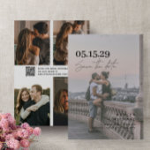 QR Code Modern Vellum Overlay Script 4 Foto Save The Date