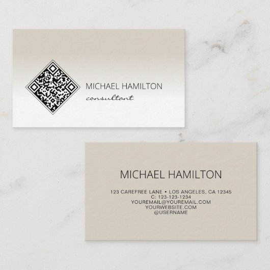 QR Code Modern Visitekaartje (Voorkant / Achterkant)