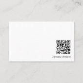 QR-code Modern Visitekaartje | White Simple (Achterkant)