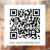 QR-code modern wit stijlvol scanbaar Raamsticker (Vel 2)