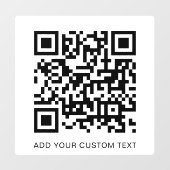 QR-code modern wit stijlvol scanbaar Raamsticker (Vel)