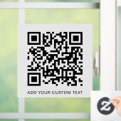 QR-code modern wit stijlvol scanbaar Raamsticker (Huis)